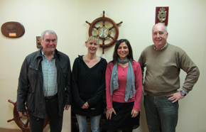 De izquierda a derecha los investigadores Juan Moreno, Miriam Hampel, Vanesa Durán y Julián Blasco.