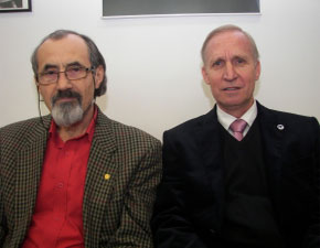 El profesor Mario del Jesús Pérez junto al propio creador de la disciplina que enmarca todas estas investigaciones, Gh. Paun