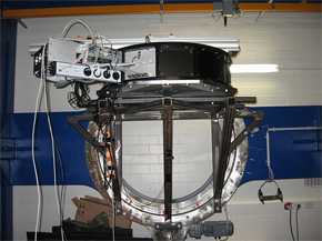 Imagen del frontal de CARMENES en el simulador del telescopio en el MPIA (Max-Planck Institut für Astronomie).