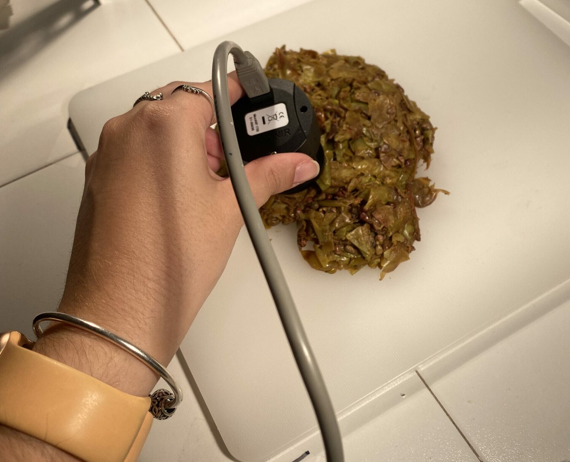 Ensayos con restos de uva.