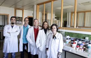 Los científicos, en su laboratorio de la UGR.